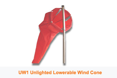 UW1 Unlighted Lowerable Wind Cone
